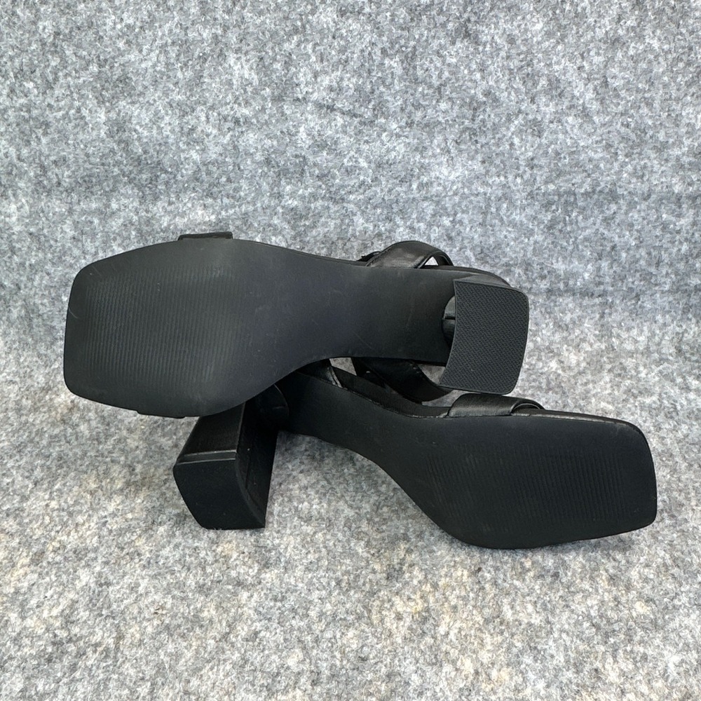 Madden Girl Womens Winnii Ankle Strap Block Heel Dress Sandals Black Shoes 7.5 - Picture 10 of 11